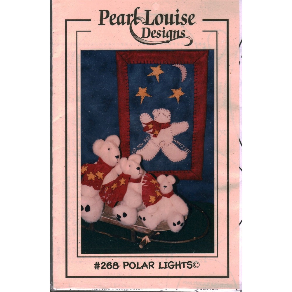 Pearl Louise Designs #268 Polar Lights Polar Bear Family & Wall Quilt Pattern